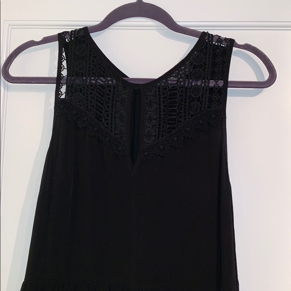 ASTR black romper with lace detail